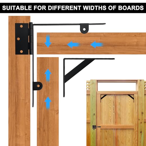 Gate Hardware Kit for Wood Fence, Corner Brace Bracket - Image 7