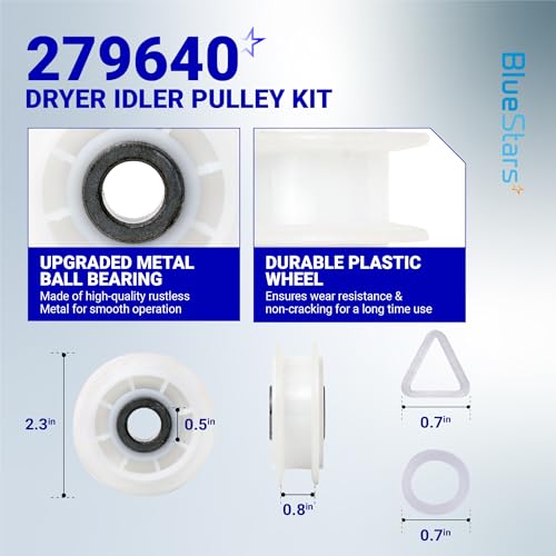 661570V 661570 & 279640 & W10837240 Dryer Drum Belt Idler - Image 4