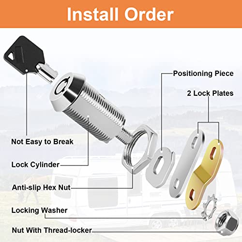 Cam Locks Keyed Alike 5/8" RV Storage Lock 4PCS RV | Home Organization - Image 5