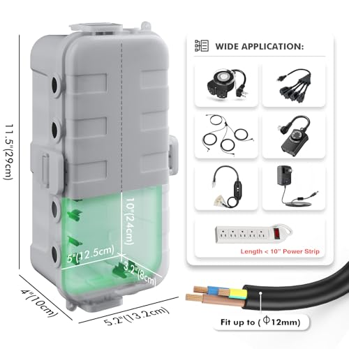 RESTMO Outdoor Electrical Box Waterproof, Extension Cord Cover - Image 4