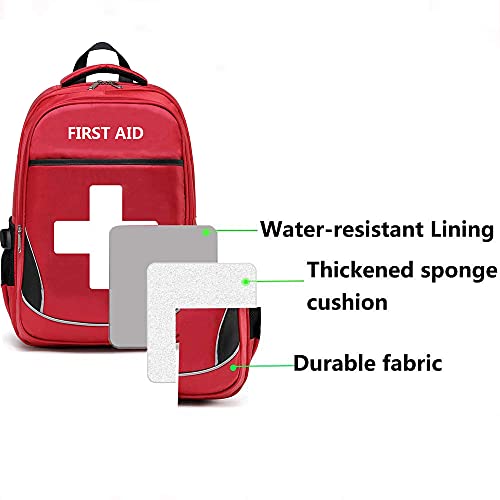 First Aid Bag Empty Red Emergency First Responder Trauma - Image 5