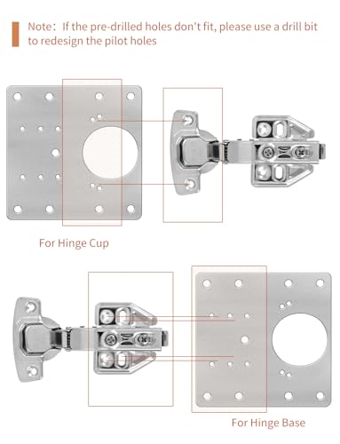 20PCS Upgraded Cabinet Hinge Repair Plate FOGZUVR Durable - Image 7
