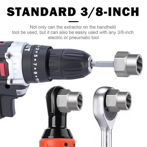 Bolt Extractor Kit, 14 PCS Impact Bolt & Nut Remover Set - Image 8