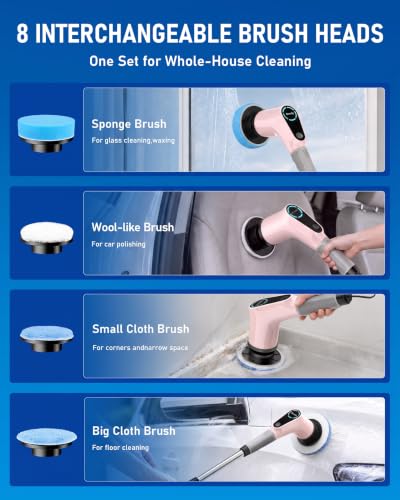 Dovety Electric Spin Scrubber, Extendable Handle - Image 6