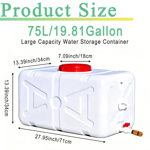Youlina Gallon Water Tank with Faucet, Water Storage - Image 3