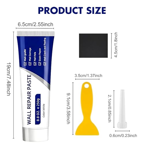 2Pcs Drywall Repair Kit with Scraper,Quick Drying Wall | Home Repair - Image 3