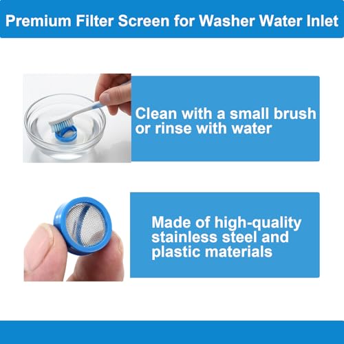 4-Pack Washer Water Inlet Valve Filter Screens for Slow Water - Image 4