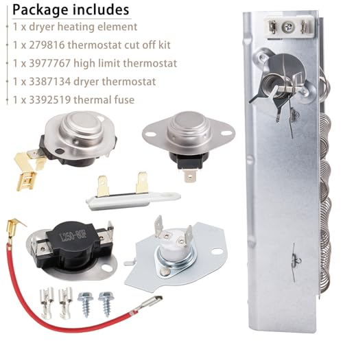 MED6200KW0 MEDB755DW2 MEDB766FW0 Dryer Heating Element Kit - Image 4