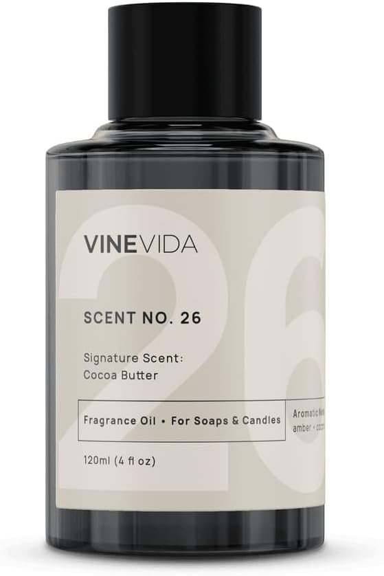 VINEVIDA [4oz] Cocoa Butter Fragrance Oil for Candle Making and Soap Making - Premium Candle Scents for Soy Candles