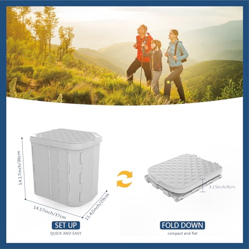 XL Portable Toilet for Adults & Kids, Extra Large Camping Toilet - Image 3