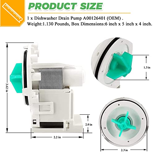 A00126401 AP5690431 bpx1-90e Dishwasher Drain Pump by Techecook - Image 3