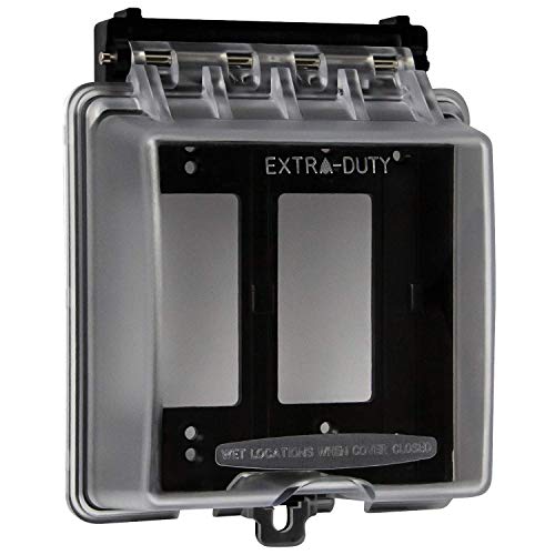 ENERLITES 2-Gang Weatherproof Outdoor Outlet Cover Extra-Duty - Image 2