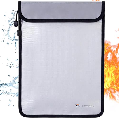 Upgraded Two Pockets Fireproof Document Bag (2000℉), 15”x - Image 2