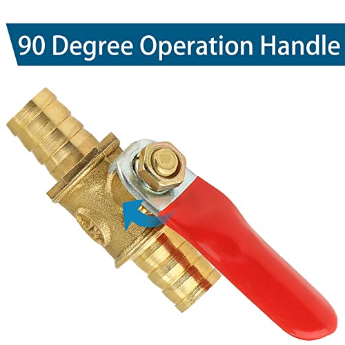 Zorfeter Brass Ball Valve Shut Off Switch 3/8" x 3/8", Pack of 3 - Image 5