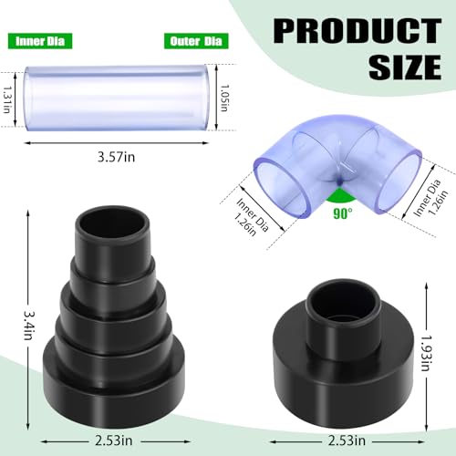 AC Drain Line Unclogger, Wet Vac Adapter for 3/4"-2" HVAC PVC - Image 3