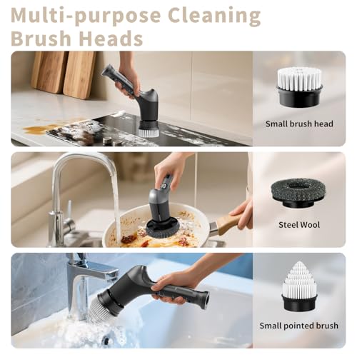 Electric Spin Scrubber, Cordless Handheld Cleaning Brush - Image 7
