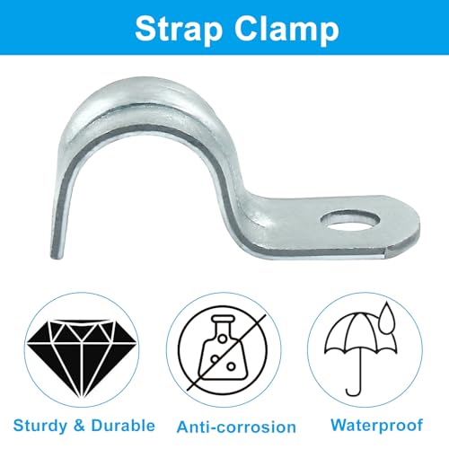 Biaungdo M12 1/2 Inch Rigid Pipe Strap, 30 Pcs, Zinc Plated Steel - Image 4