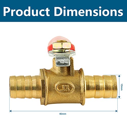 Zorfeter Brass Ball Valve Shut Off Switch 3/8" x 3/8", Pack of 3 - Image 3
