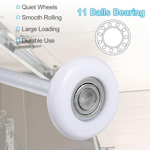 uxcell 10pcs 1.8" Nylon Garage Door Rollers for 2" Garage Track - Image 5
