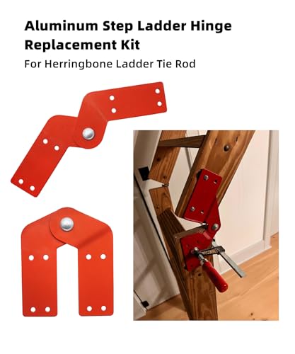 2Pcs New Attic Ladder Hinge,Aluminum Step Ladder Hing Kit - Image 4