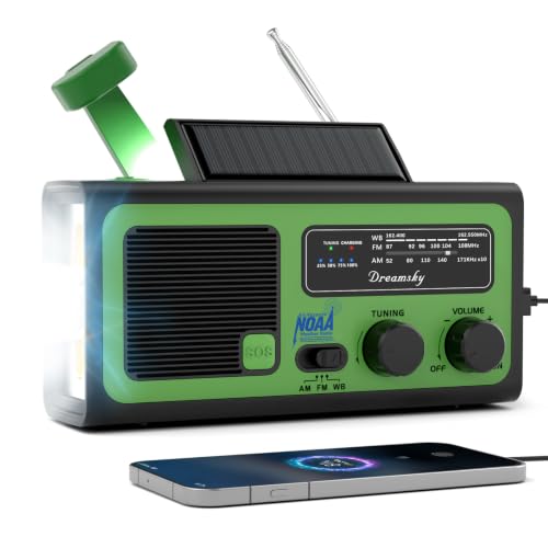 Dreamsky NOAA Emergency Radio Weather Alert with Hand Crank Solar - Image 2