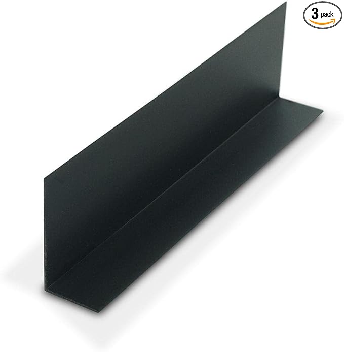Outwater Plastics 1921-Bk Black 1'' X 2'' X 3/64''(.047'') Styrene Angle Plastic Angle Moulding 48 Inch Lengths (Pack of 3)