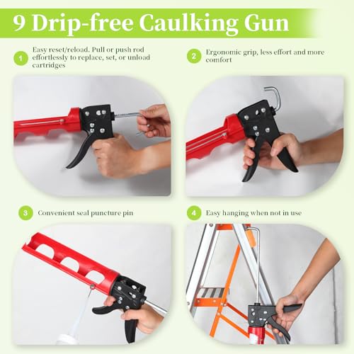 Drip-free Caulking Gun Ratchet Rod Silicone Gun Sealant | Hand Tools - Image 8