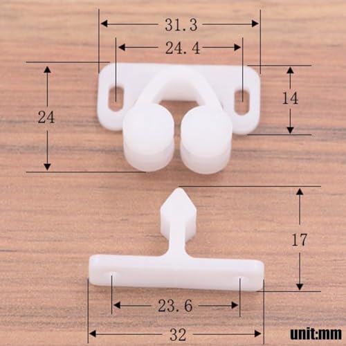 3Pcs White Marine Boat Ball Catch Door Cupboard Spring - Image 2