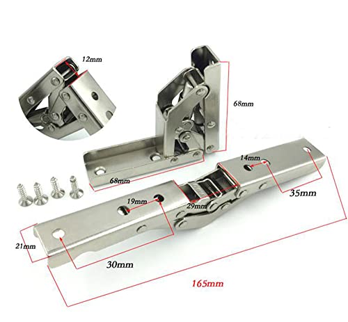 90 Degree Folding Door/Frame Hinge Hidden Bracket (4 Pieces) - Image 3