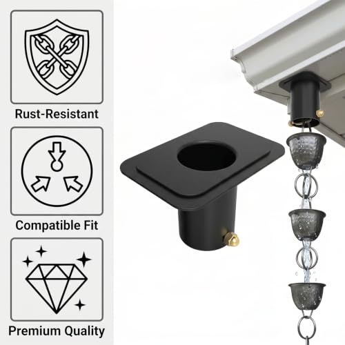 2 Pack Rain Chain Gutter Adapter for Gutters Drainage Mount - Image 7