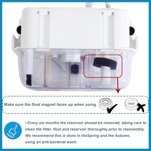 Mini Split Condensate Pump, 100-240V White AC Hvac Silent - Image 5