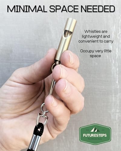 Premium Brass Whistles 125 decimals Set of 2 - Includes 2 Black - Image 4