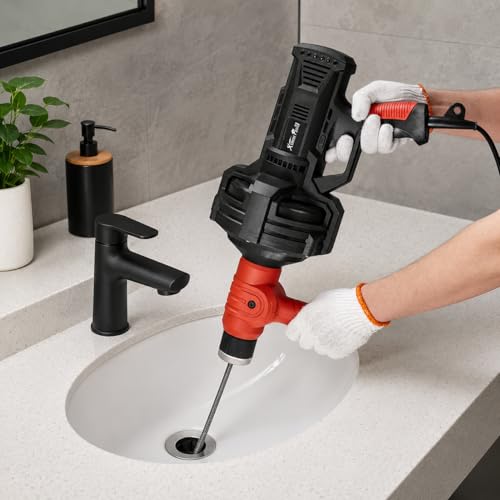 XtremepowerUS Handheld Portable Auto Feed Snake Drain - Image 2