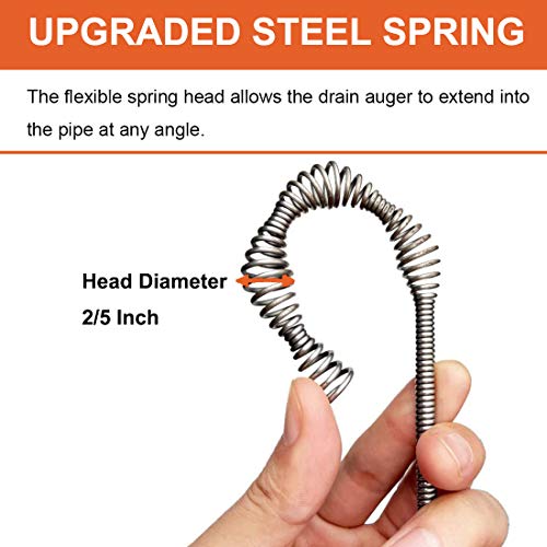 Drain Auger, Clog Remover with Drill Adapter - Image 6