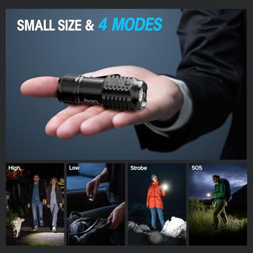 LETMY Rechargeable Mini Flashlights with Magnetic Base, 2 - Image 7