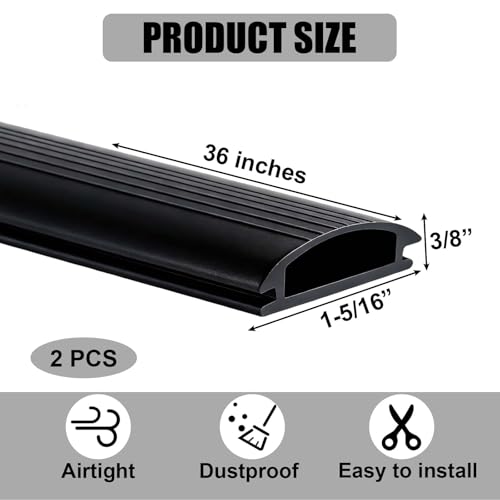 Door Threshold Vinyl Seal Replacement, 2 Pcs 36 Inch Doors - Image 3