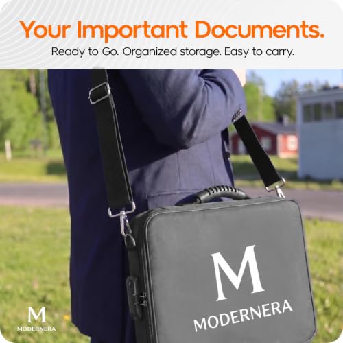 MODERNERA Fireproof Document Organizer with Combination - Image 7
