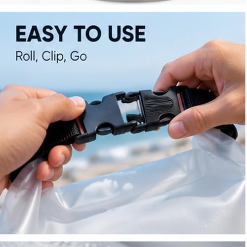 Waterproof Dry Bag - Roll Top Transparent Storage | Travel Essentials - Image 4