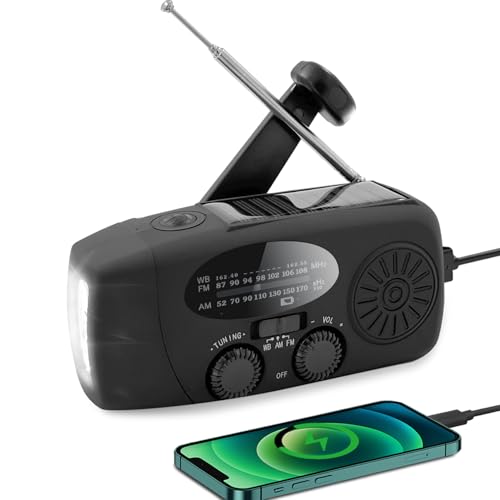 Emergency Weather Radio, Solar Hand Crank Radio AM/FM NOAA - Image 2