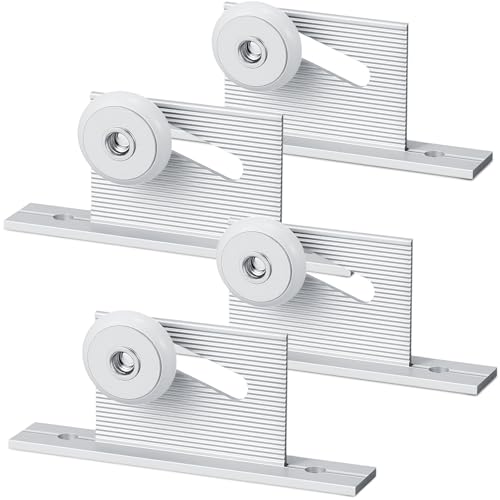 Yaocom 4 Pack 3/4" Glass Shower Door Roller Brackets, Flat - Image 2