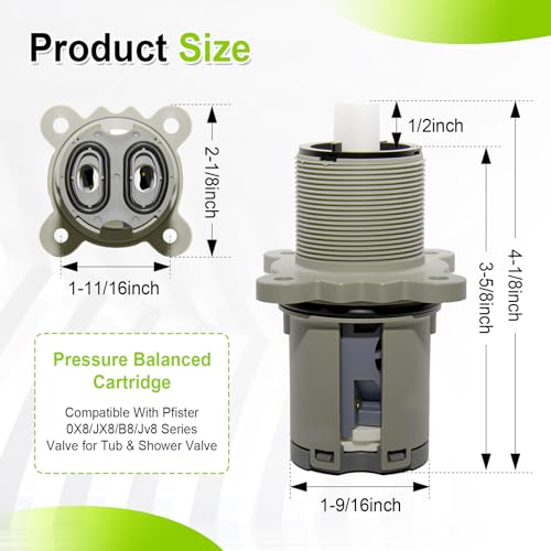 9740420 Pressure Balanced Cartridge Replacement | Bathroom Essentials - Image 3