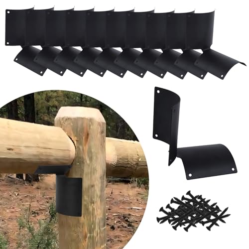 10 Pcs Round Fence Post Bracket Steel Rail Fence Repair | Home Repair - Image 2