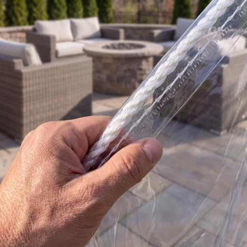 Clear Tarps Heavy Duty Waterproof, 14 Mil Clear Vinyl Tarp - Image 3
