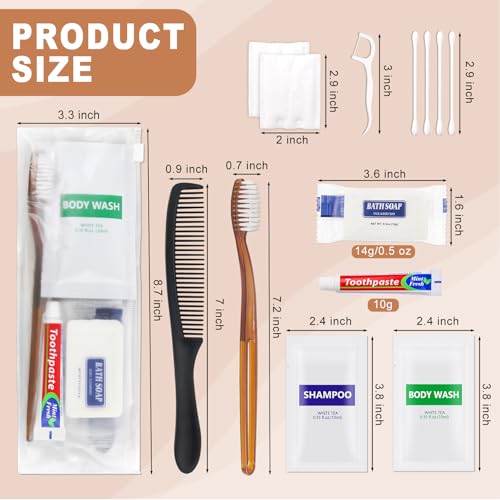 10 Sets Basic Toiletry Kits Disposable Personal Hygiene Kit Bulk - Image 3