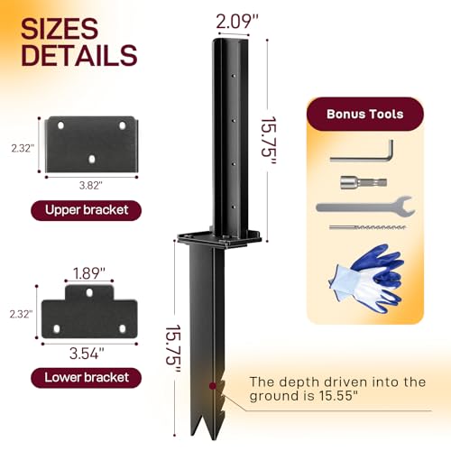 Fence Post Repair Kit for Broken/Leaning/Tilted/Degraded | Home Repair - Image 3