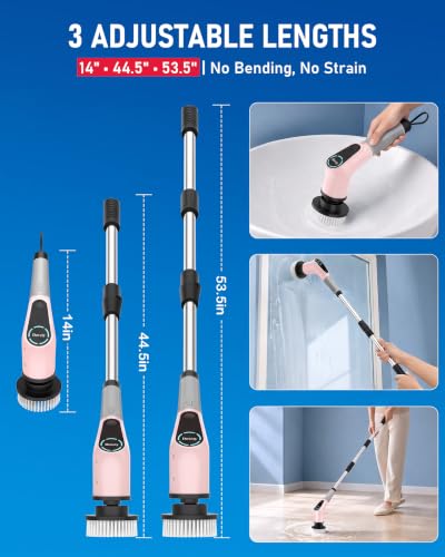 Dovety Electric Spin Scrubber, Extendable Handle - Image 4
