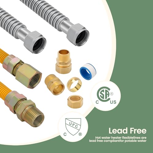 Gas Water Heater Installation Kit – 2 x 18" Corrugated Stainless - Image 4