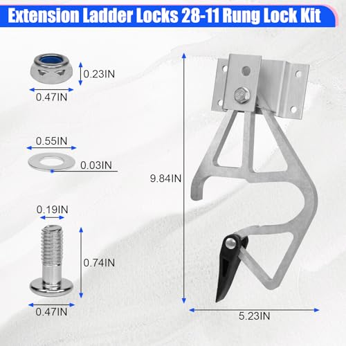 for Werner 24-32ft Extension Ladder Lock 28-11 Kit Compatible - Image 3