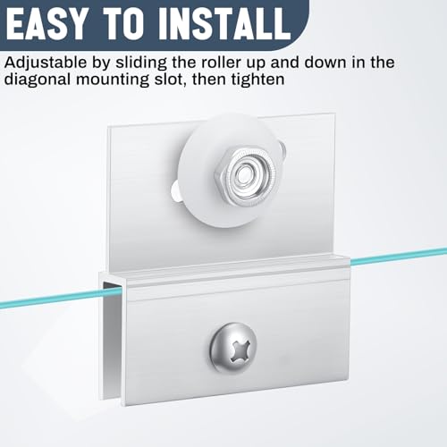 Yaocom 4 Pcs M 6054 Frameless Shower Door Rollers Top - Image 5