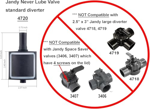 ATIE 2-Port/3-Port Pool Valve Rebuild Complete Kit Compatible - Image 6